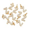 SHEGRACE Brass Micro Pave Clear Cubic Zirconia Pendants XGRQ29758-394G-Z-1