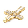 Brass Cubic Zirconia Pendant ZIRC-C021-30G-3