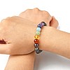 Chakra Jewelry Natural Lava Rock Bead Stretch Bracelets BJEW-JB02272-5