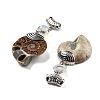 Synthetic Opalite Fossil Snail Pendants G-F062-07-3