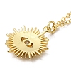 Brass Micro Pave Clear Cubic Zirconia Pendants Necklaces for Women LS-NJEW-B092-03G-4
