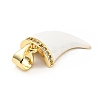Brass Micro Pave Clear Cubic Zirconia Enamel Pendants KK-G416-39G-03-3