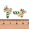 Rack Plating Alloy Enamel Pendants ENAM-N055-151A-01-3