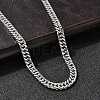 6MM 304 Stainless Steel Cuban Link Chain Necklaces for Men NJEW-B134-08B-P-2