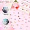 200G Frosted Baking Paint Crackle Glass Beads with Glitter Powder DGLA-YW0001-56A-3