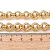 8MM 304 Stainless Steel Twisted Double Rolo Chain Necklaces for Women NJEW-G194-05G-02-5