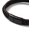 Leather Braided Cord Bracelet BJEW-F460-07EB-2
