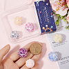 3Pcs 3 Colors Acrylic Handmade Luminous Polymer Clay Rhinestone Beads CLAY-SC0002-12-3
