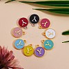 120Pcs 12 Colors Golden Plated Alloy Charms ENAM-SZ0001-64Y-3