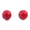 Baking Painted Glass Round Beads DGLA-T003-001-7