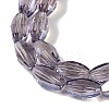 Electroplate Glass Beads Strands GLAA-Q101-03A-PL01-3