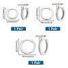 3 Pairs 3 Styles Brass Micro Pave Cubic Zirconia Hoop Earrings EJEW-PH0001-29A-2