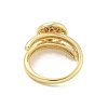 Rack Plated Brass Micro Pave Clear Cubic Zirconia Round with Tree of Life Finger Rings for Women RJEW-Z039-02G-1-3