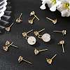 SHEGRACE Brass Clear Cubic Zirconia Teardrop Stud Earring Findings XGR0104G-116G-5