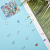 100Pcs 10 Styles Star Glass Connector Charms PALLOY-HY00074-4