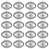 20Pcs Tibetan Style Hollow Alloy Pendants FIND-LP0001-93AS-1