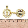 Brass Micro Pave Clear Cubic Zirconia Pendants KK-L213-004G-3