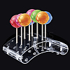 20-Hole Arc-Shaped Transparent Acrylic Lollipop Display Holder ODIS-WH0043-03A-7