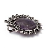 Natural Amethyst Pendants G-G983-01AS-01-4