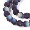 Frosted Transparent Glass Beads Strands LS-GLAA-T032-T8mm-MBB03-3