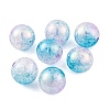 UV Plating Rainbow Iridescent Two Tone Acrylic Beads PACR-C009-04D-1