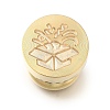 Christmas Golden Tone Wax Seal Brass Stamp Heads LS-AJEW-A058-01E-1