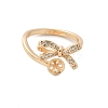 Bowknot Brass Micro Pave Cubic Zirconia Cuff Ring Setting LS-KK-A244-01C-G-2