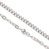 304 Stainless Steel Satellite Chain Curb Chain Slider Necklace Making AJEW-JB01530-3