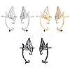 6Pcs 6 Styles Alloy Butterfly Wing Stud Earrings EJEW-FI0002-98-1