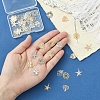 40Pcs 10 Styles Rack Plating Brass Hollow Out Connector Charms KKC-FS0001-03-2