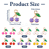 60Pcs 6 Colors Alloy Enamel Charms FIND-TA0002-31-4