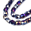 Electroplate Glass Beads Strands EGLA-N002-13-A01-3