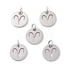 Non-Tarnish 304 Stainless Steel Charms STAS-Q201-T445-1S-2