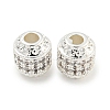 Rack Plating Brass Micro Pave Clear Cubic Zirconia Beads KK-L215-309S-1
