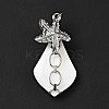 Natural White Shell Pendants SSHEL-C010-08P-2