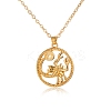 Alloy Flat Round with Constellation Pendant Necklaces PW-WG52384-08-1