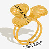 Stylish 304 Stainless Steel Clover Cuff Ring for Women UH3775-2-2