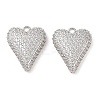 Brass Micro Pave Clear Cubic Zirconia Pendants KK-S388-01P-04-1