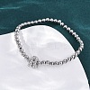 Brass Round Beads Stretch Bracelets BJEW-A034-05P-3