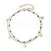 304 Stainless Steel Double Layer Chain Anklets AJEW-AN00632-01-1