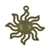 Tibetan Style Alloy Solar Eclipse Pendants TIBEP-R304-004AB-LF-2