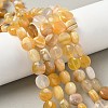 Natural Yellow Botswana Agate Beads Strands G-F790-H04-01-1