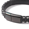Leather Braided Cord Bracelets BJEW-E345-15-B-2