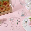 SUNNYCLUE 160Pcs 2 Colors 316 Surgical Stainless Steel Wine Glass Charms Rings STAS-SC0007-22-4