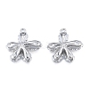 Brass Micro Pave Clear Cubic Zirconia Pendants KK-N216-590P-2