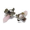 Natural Rose Quartz Faceted Pointed Bullet Big Pendants G-Q165-01AS-08-2