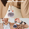 4Pcs 2 Colors Imitation Rabbit Fur Furry Pom-Pom Keychains AJEW-LP0012-15A-3