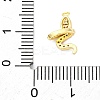 Brass Micro Pave Cubic Zirconia Charms KK-A240-17G-3