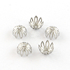 8-Petal Flower 304 Stainless Steel Fancy Bead Caps STAS-R083-17-1