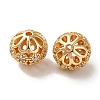 Rack Plating Brass Pave Cubic Zirconia Beads KK-M285-32C-KCG-1